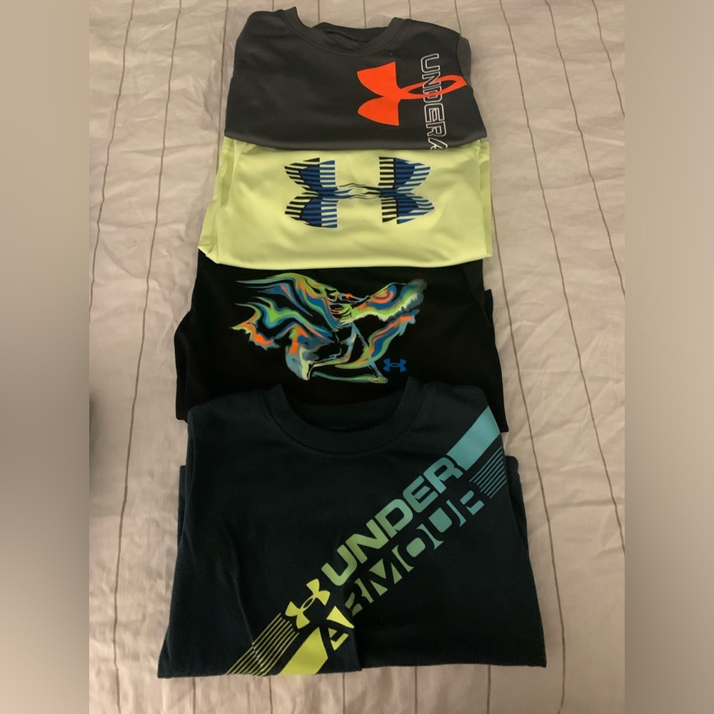 4 Pc Boy 2T Under Armour Shirts Short Sleeve